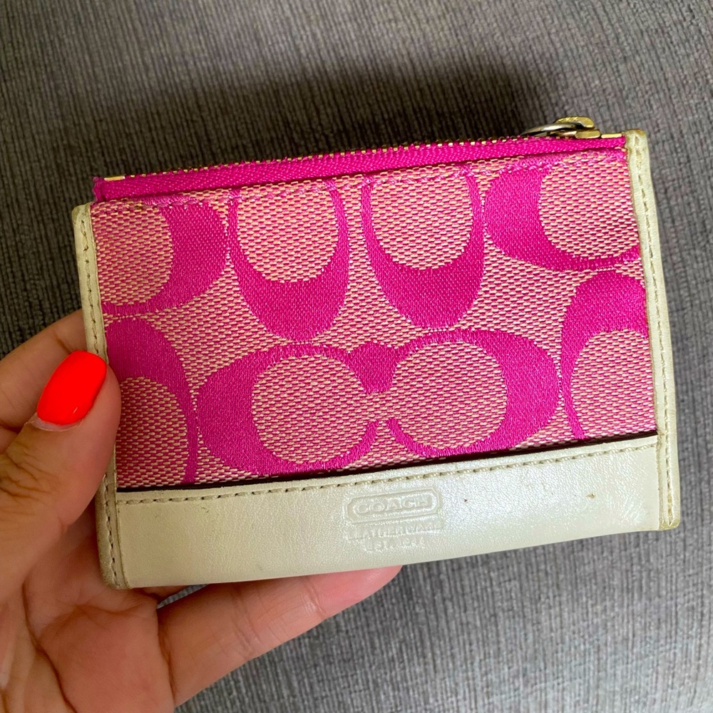 Coach Pink and Cream Wallet